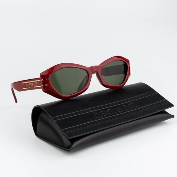 SALE! NEW Dior DIORSIGNATURE B1U 35C0 Shiny Red Green Women Sunglasses main image 5
